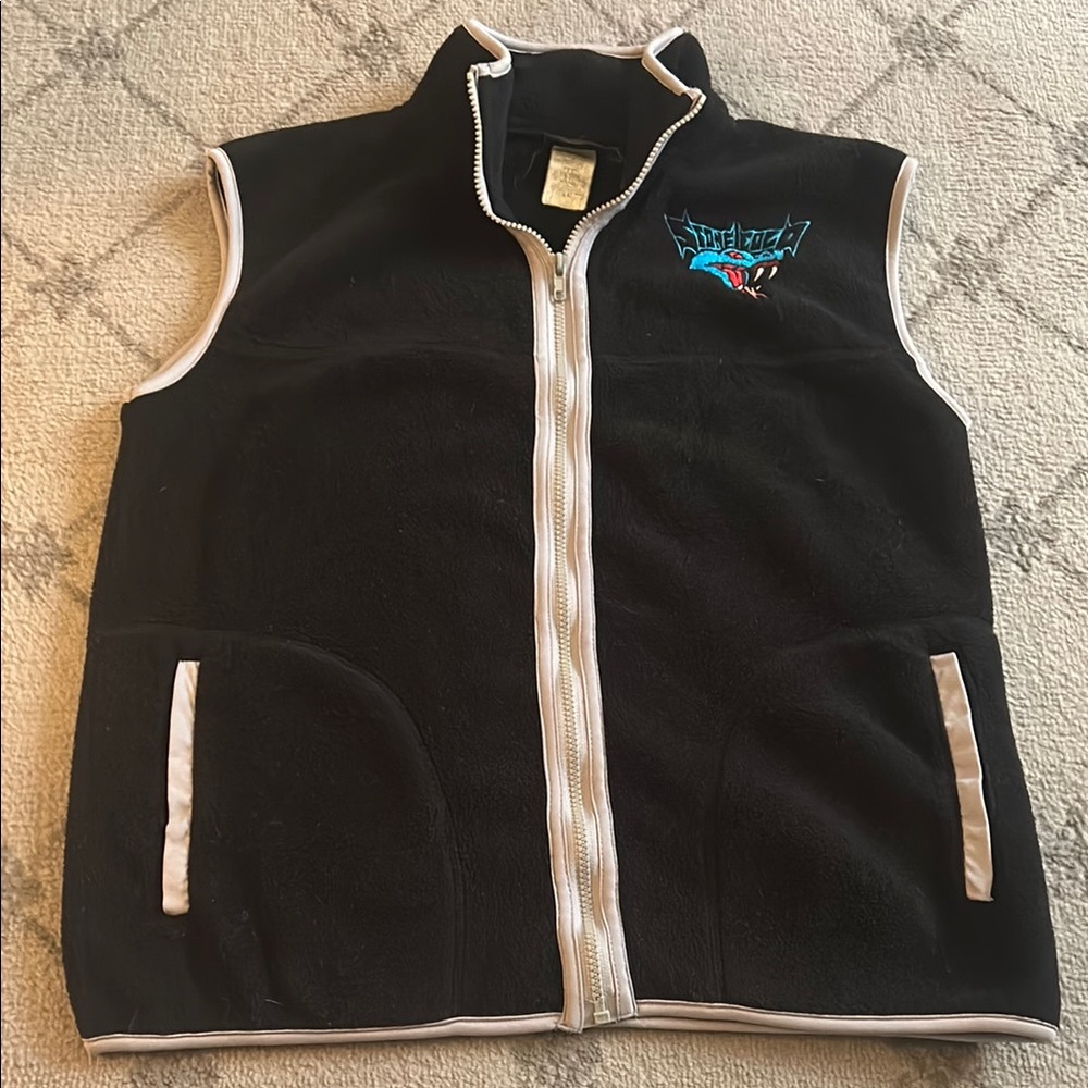 Vintage WWF Stone Cold Steve Austin Black Fleece Vest